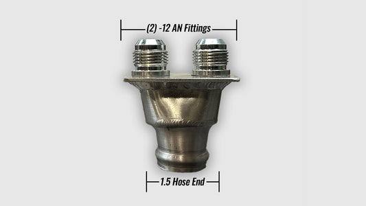 Firewall Adapter Plate (2) -12 AN to 1.5” Hose End.